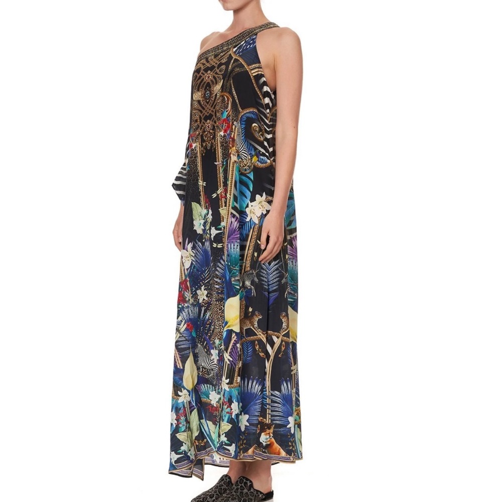 Camilla Black Multicolor One-Shoulder Maxi Dress - Picture 4 of 6